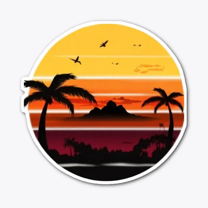 Sunset Palm TreeUnique Design collection